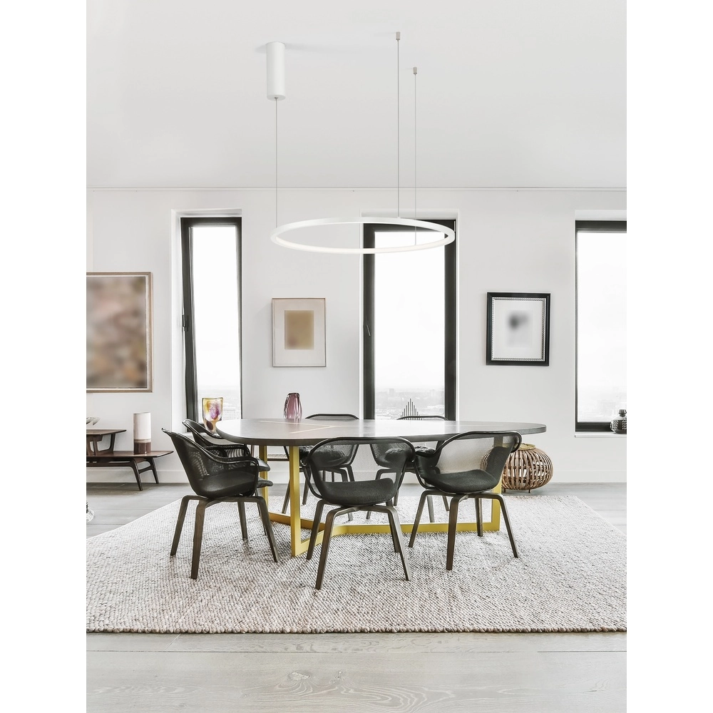 Round pendant lamp Tarquin white Ø 60cm Lyora 5212017438256