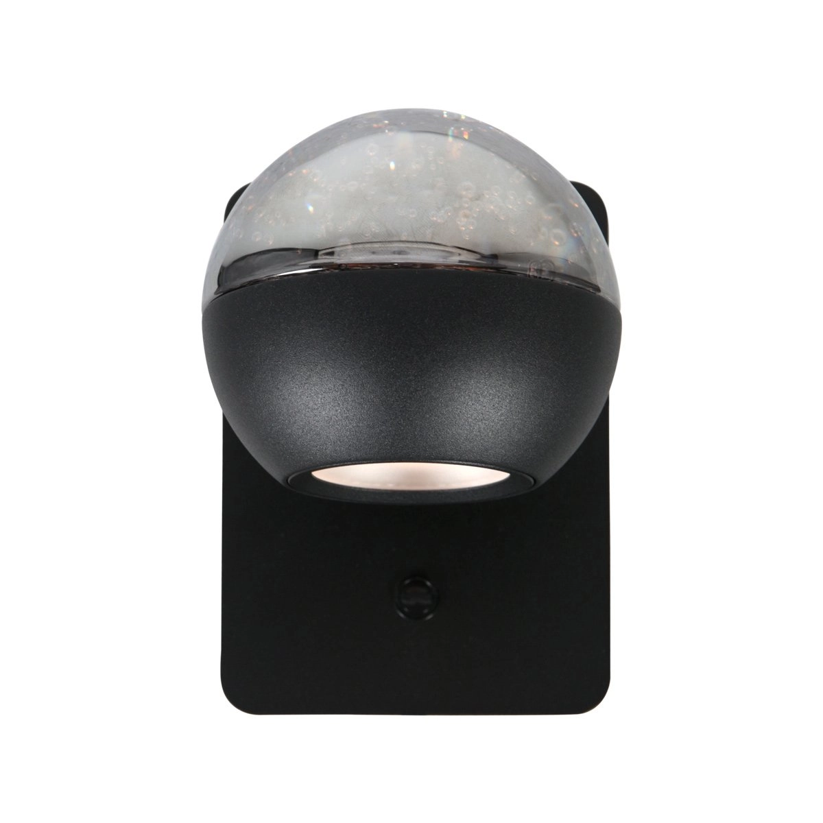 Led wall lamp Belluno black with glass - dimmable Steinhauer 8712746183948