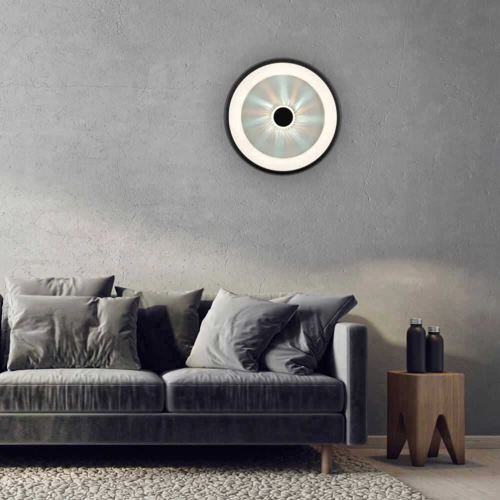 Round ceiling lamp Vertigo black Ø 46,5cm Just Light 4043689994723