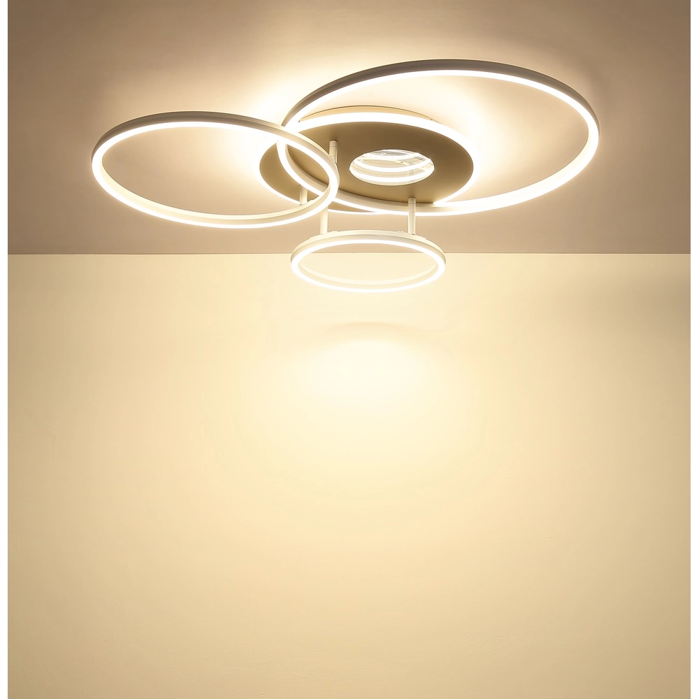 Modern ceiling lamp Invertina round sand brown Globo 9007371578856