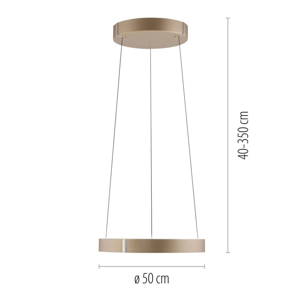 Round hanging lamp Pure E-Clipse bronze Ø 50cm Paul Neuhaus 4012248386408