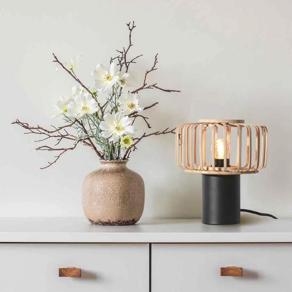 Bamboo Table Lamp Bloeba Ø 20cm Steinhauer 8712746176759
