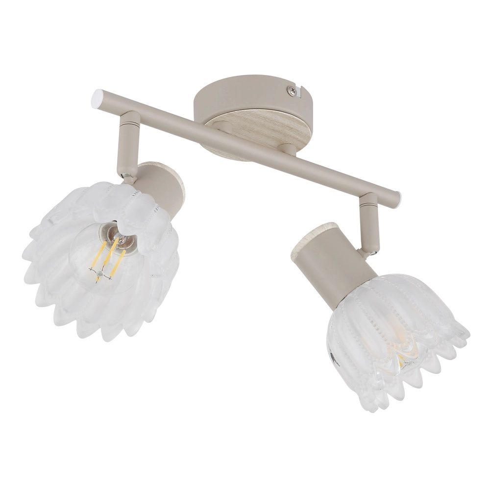 2-light ceiling spotlight Planta sand brown Globo 9007371569939