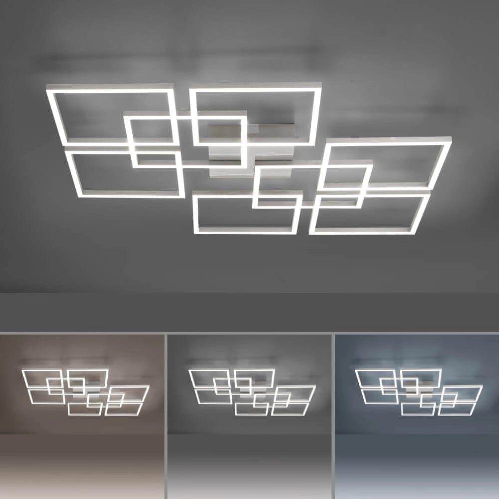 Modern ceiling lamp Q-Inigo square Paul Neuhaus 4012248358108