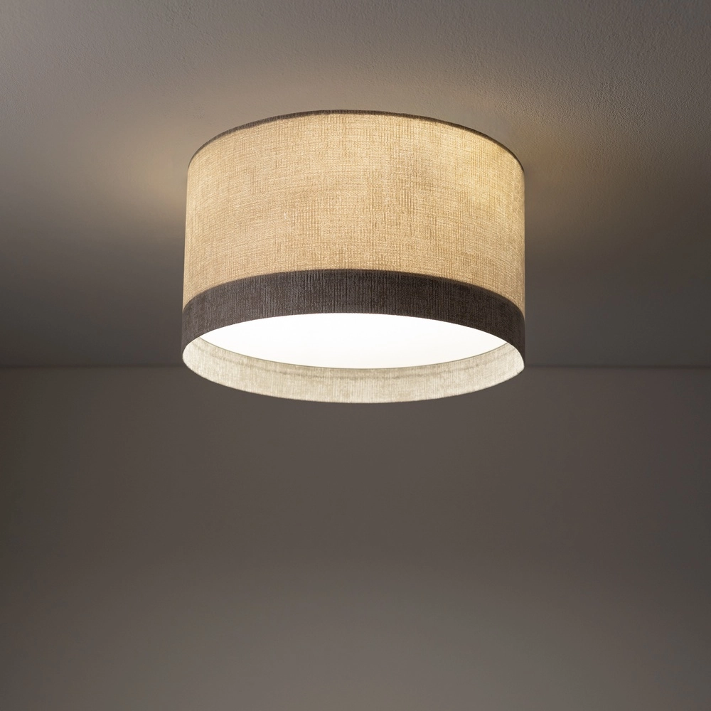 Ceiling lamp Cedro sand brown Ø 35cm