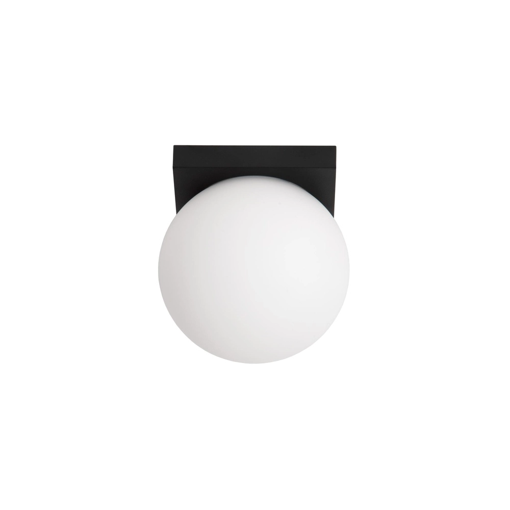 Ceiling lamp Tassa black with white sphere