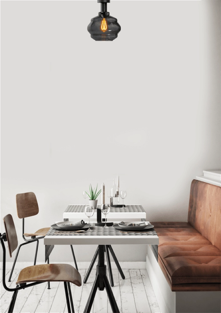 Ceiling lamp - Ø 24cm - Porto with Ball smoke glass Ø 24cm Masterlight 8718121271507