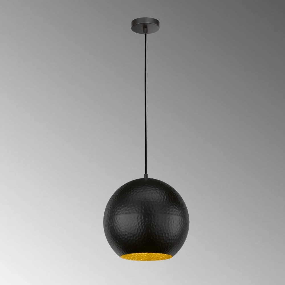 Sphere hanging lamp Mylon Ø 30cm black Fischer & Honsel 4003694607636