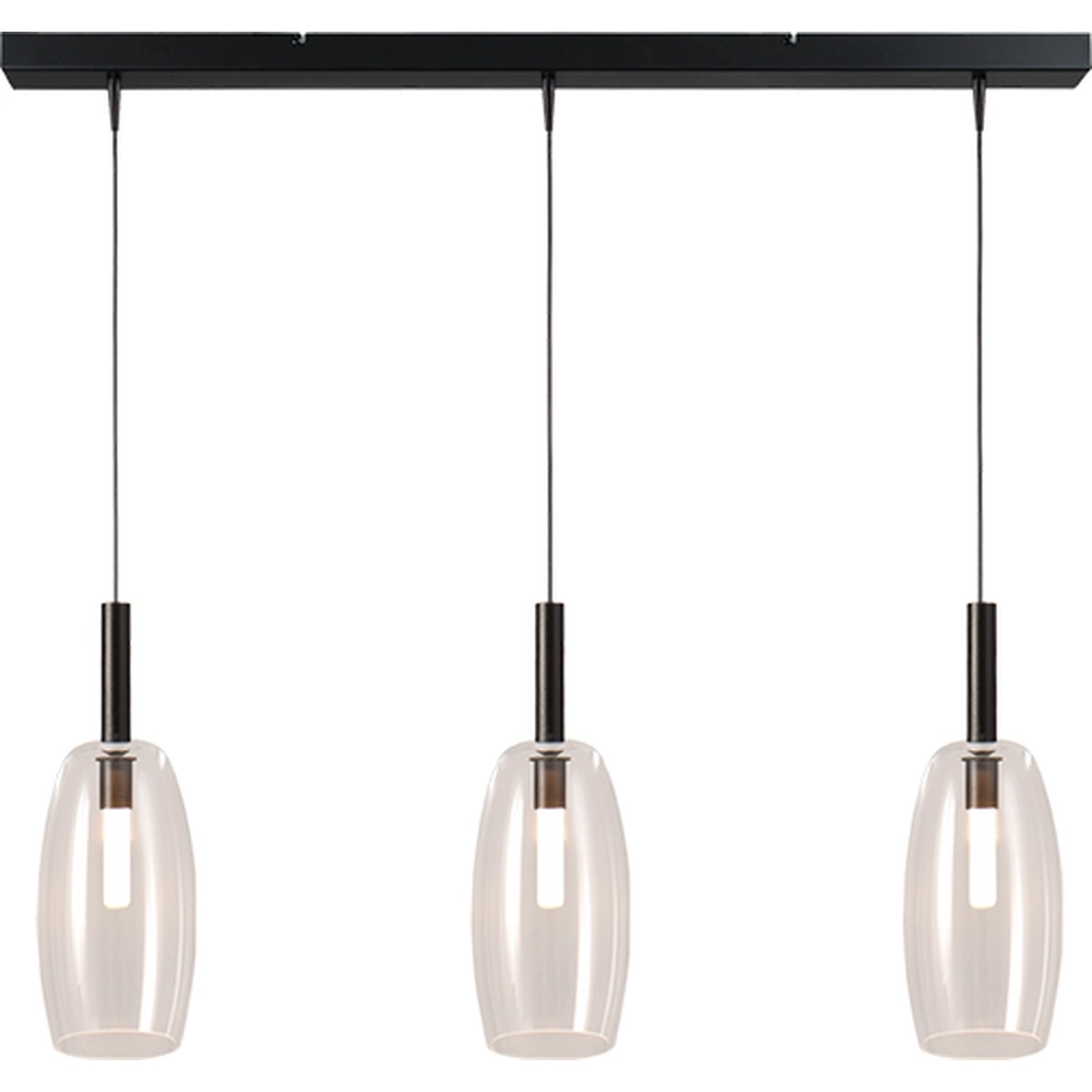3L pendant lamp Ø 11.5cm Lido Olive with clear glass