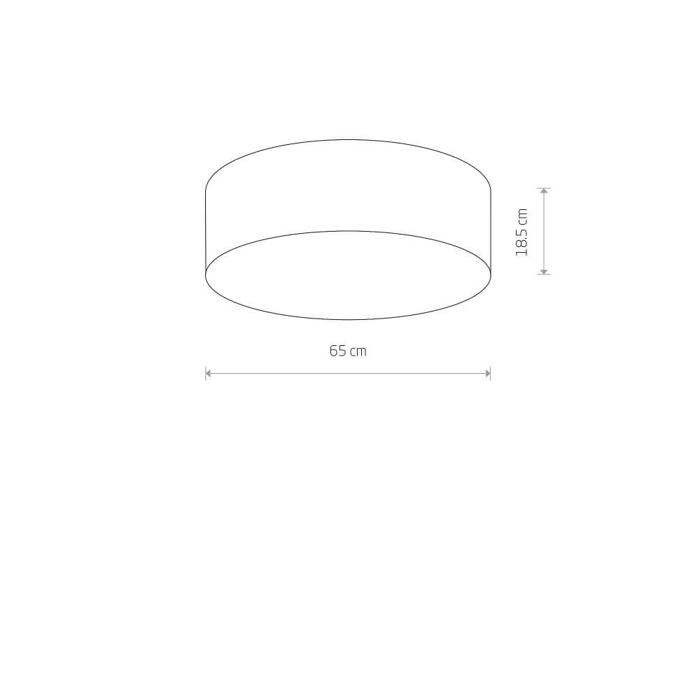 Gray ceiling lamp Cameron Ø 65cm Lyora 5903139968294