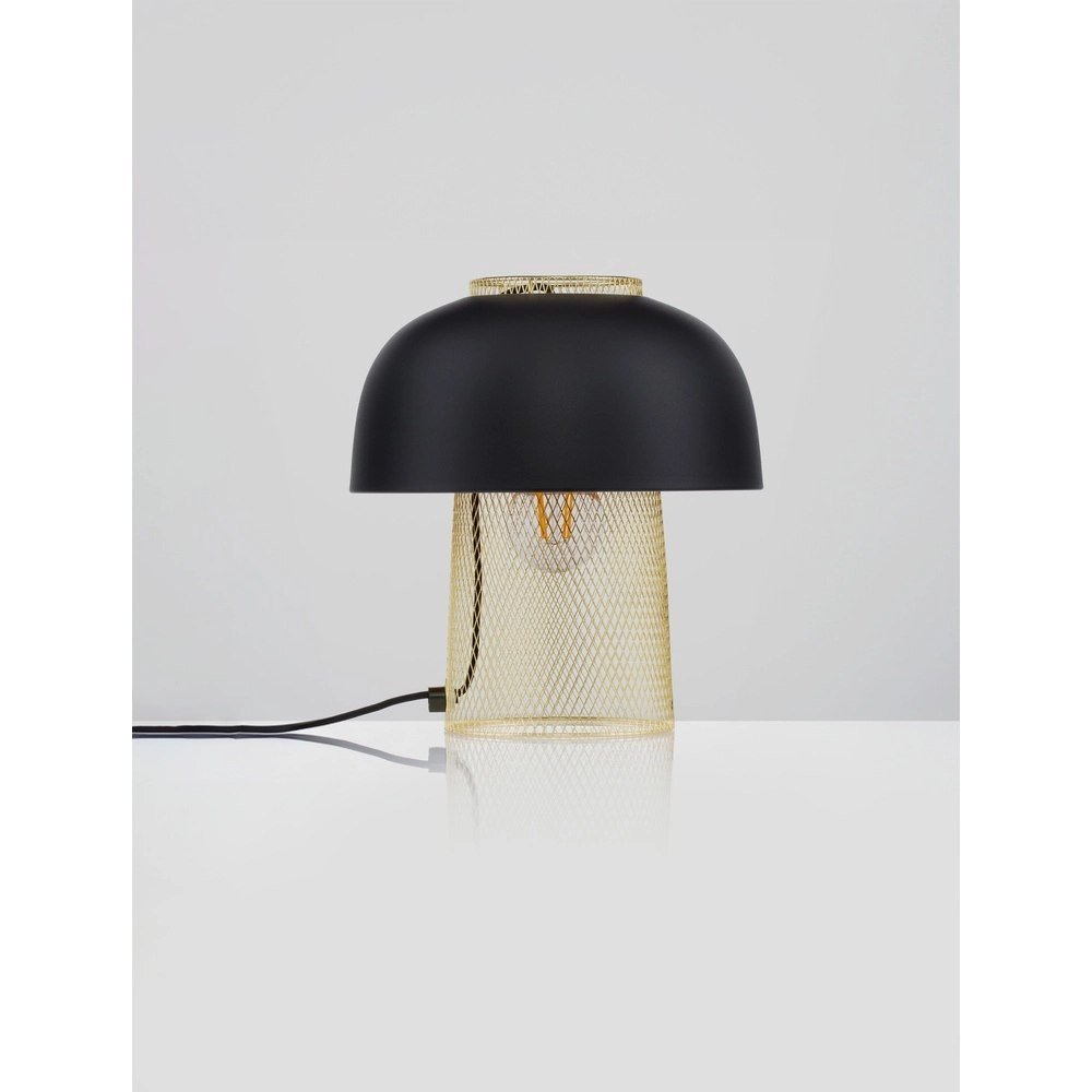Table lamp Sqube black with gold Lyora 5212017454782