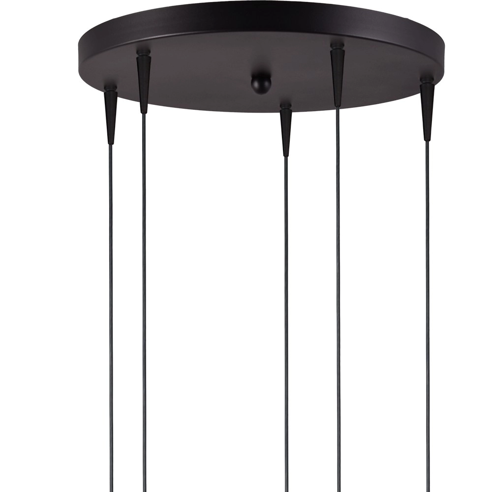 5-light pendant lamp Talana black with gold Ø 35cm DTW Masterlight 8718121347448