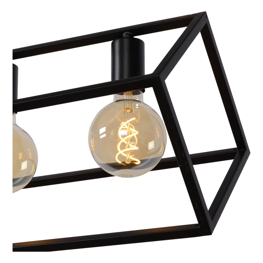 Modern pendant lamp Fabian 6-light black Lucide 5411212010810