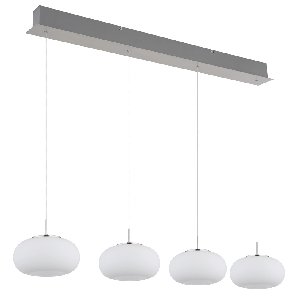 Design pendant lamp Quintara 4-light nickel Globo 9007371462322