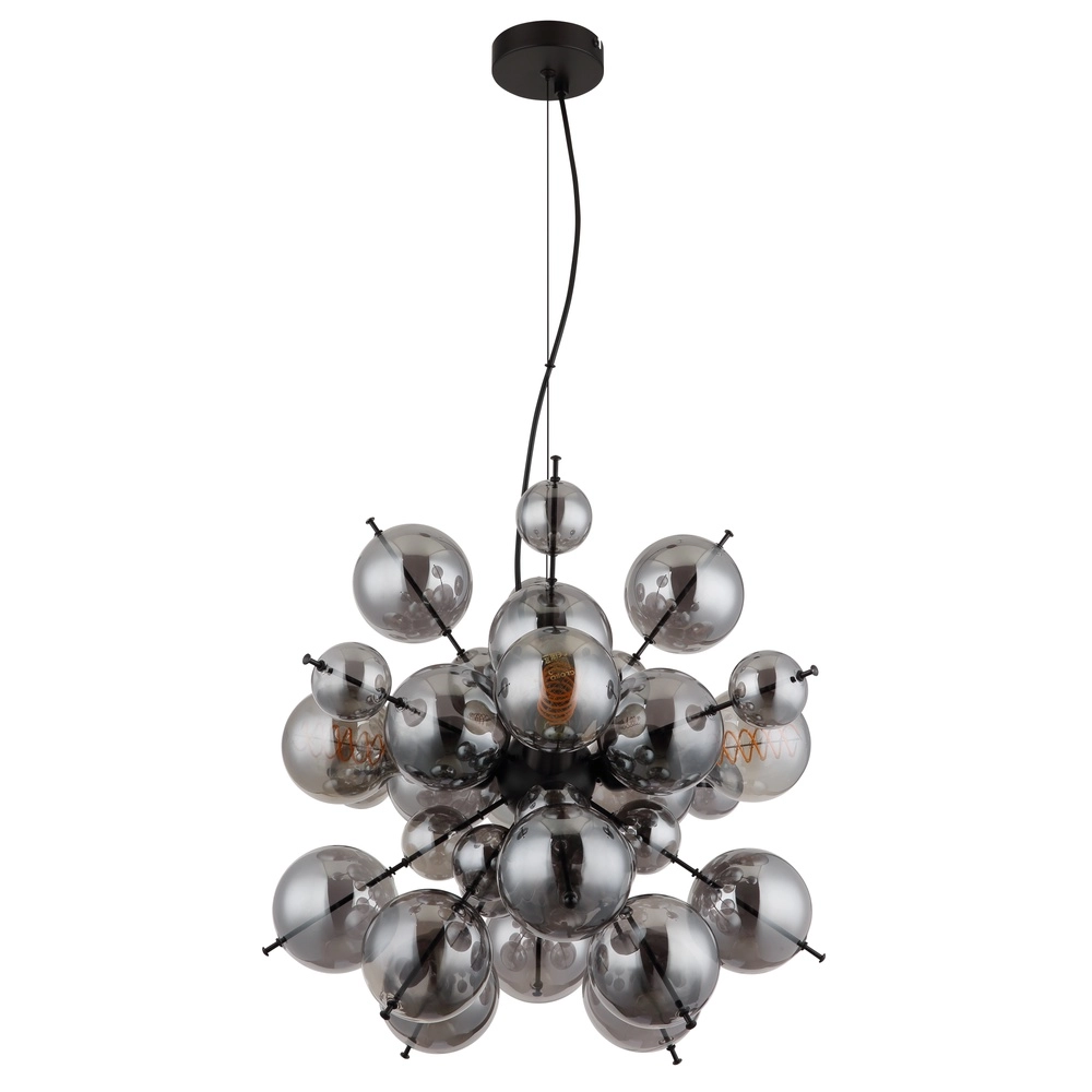 Unique pendant lamp Udo smoke glass Ø 51cm Globo 9007371506170