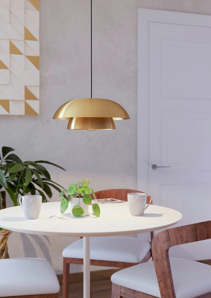 Golden design pendant lamp Cenciara Ø 40cm Eglo 9008606274390