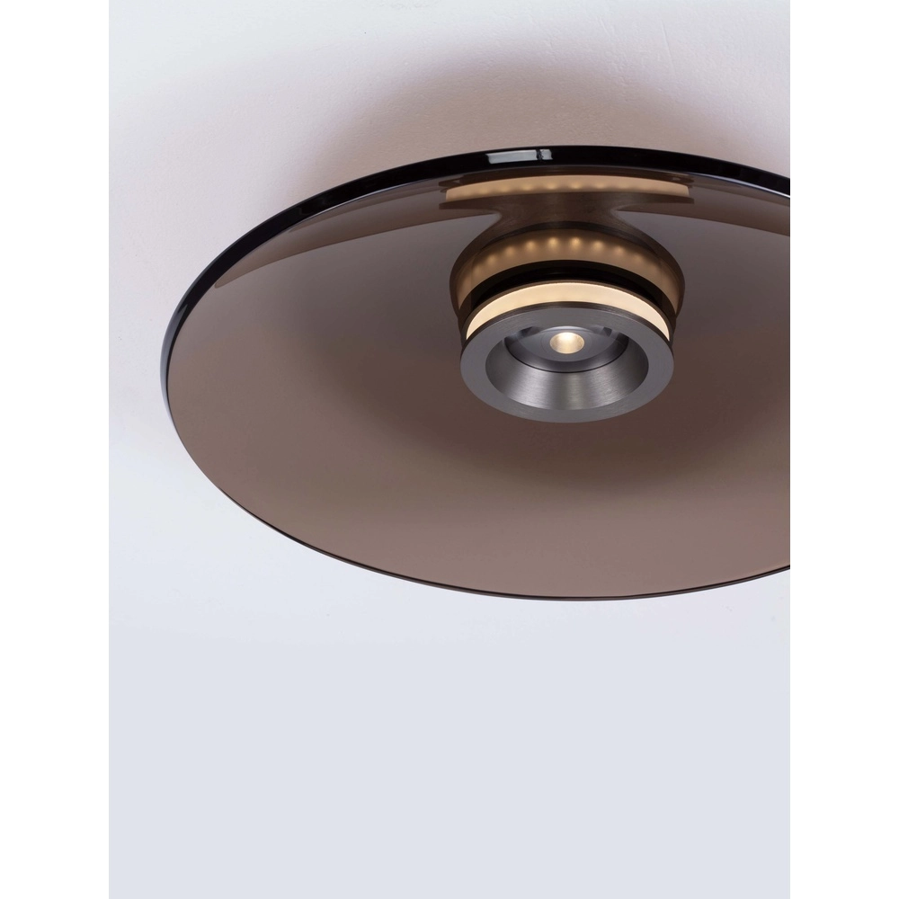 Ceiling lamp Esti brown glass Ø 50cm Lyora 5212017461834