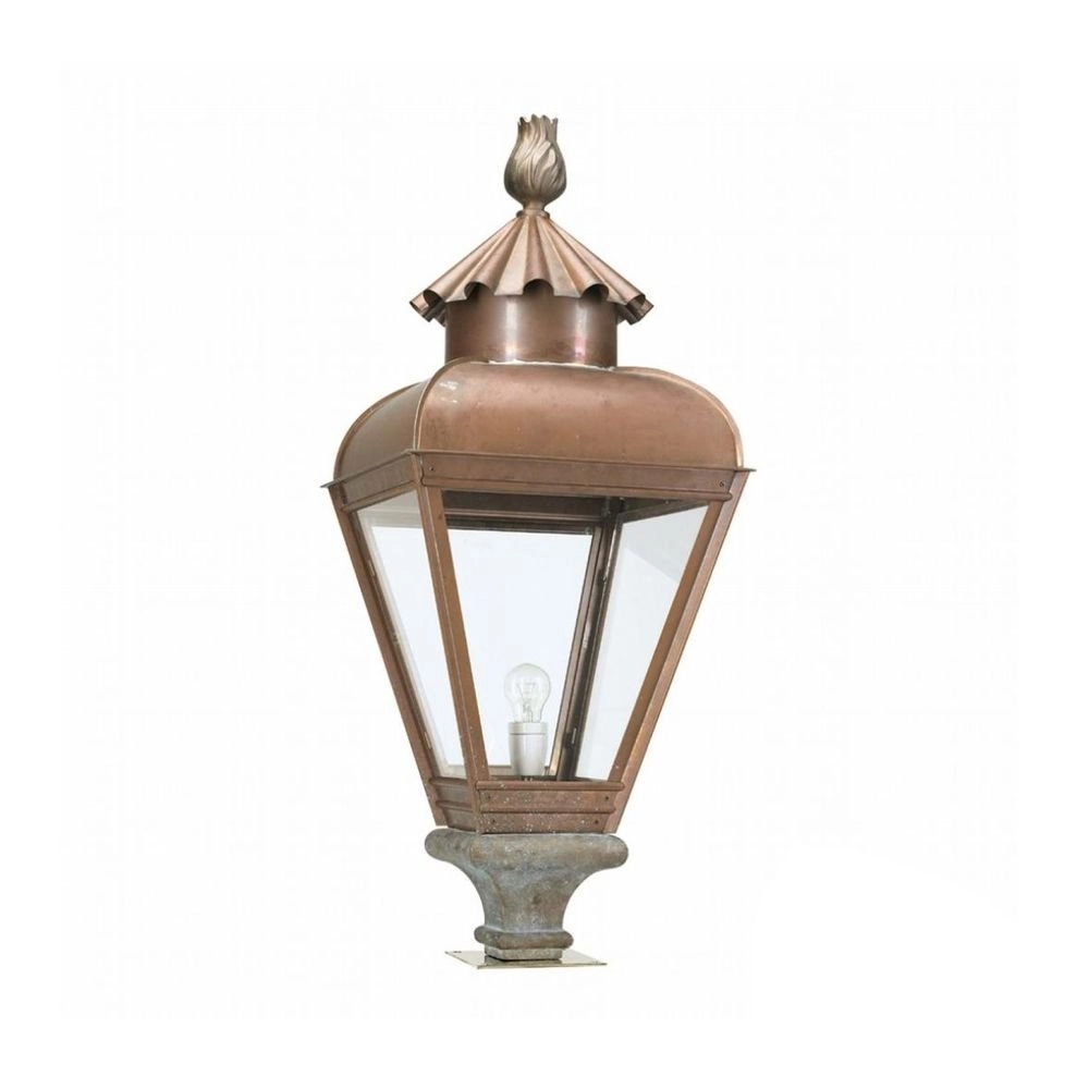 Nostalgic lantern lamp Jan vd Heijden 80cm copper brown