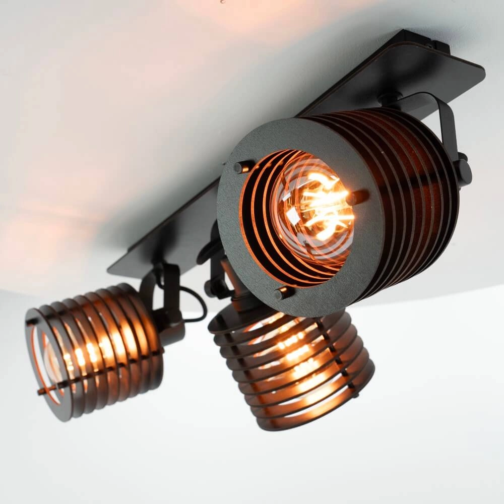 Industrial ceiling spotlight Segovia 3-light Eglo 9008606267163