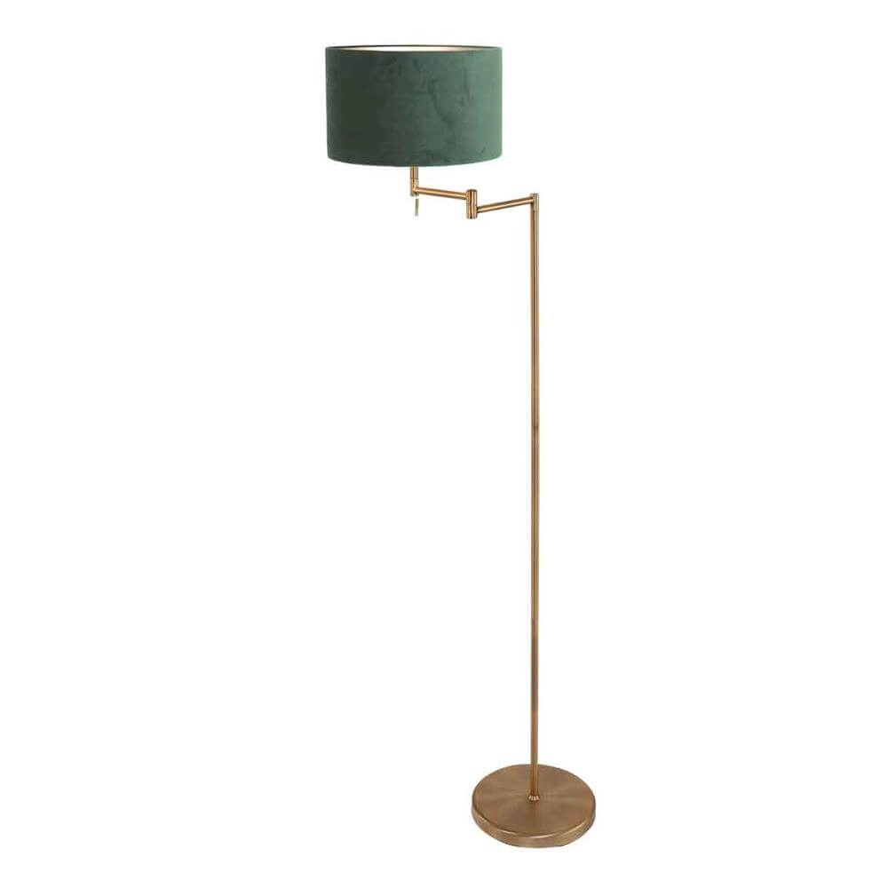 Floor lamp Bella bronze with green cap Steinhauer 8712746174465