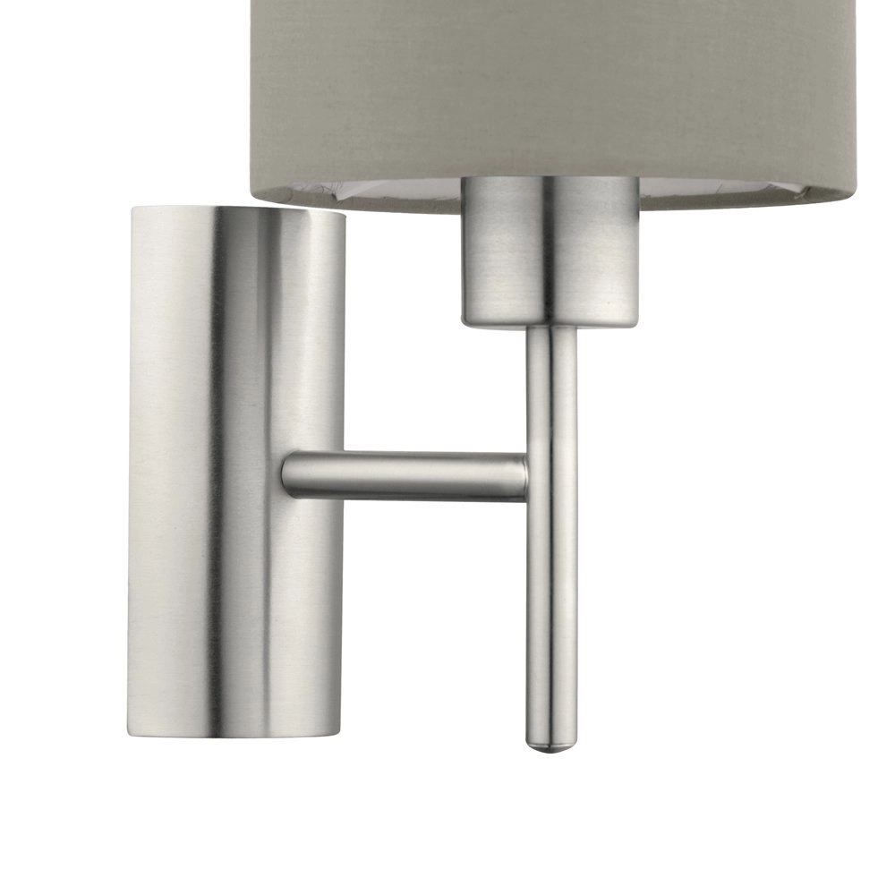 Wall lamp Pasteri with taupe lampshade Eglo 9002759949259
