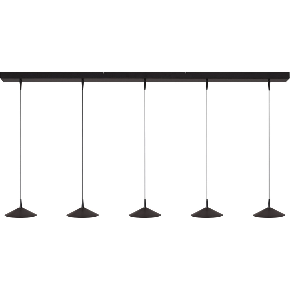 5-light pendant lamp Ceppo black Ø 18cm