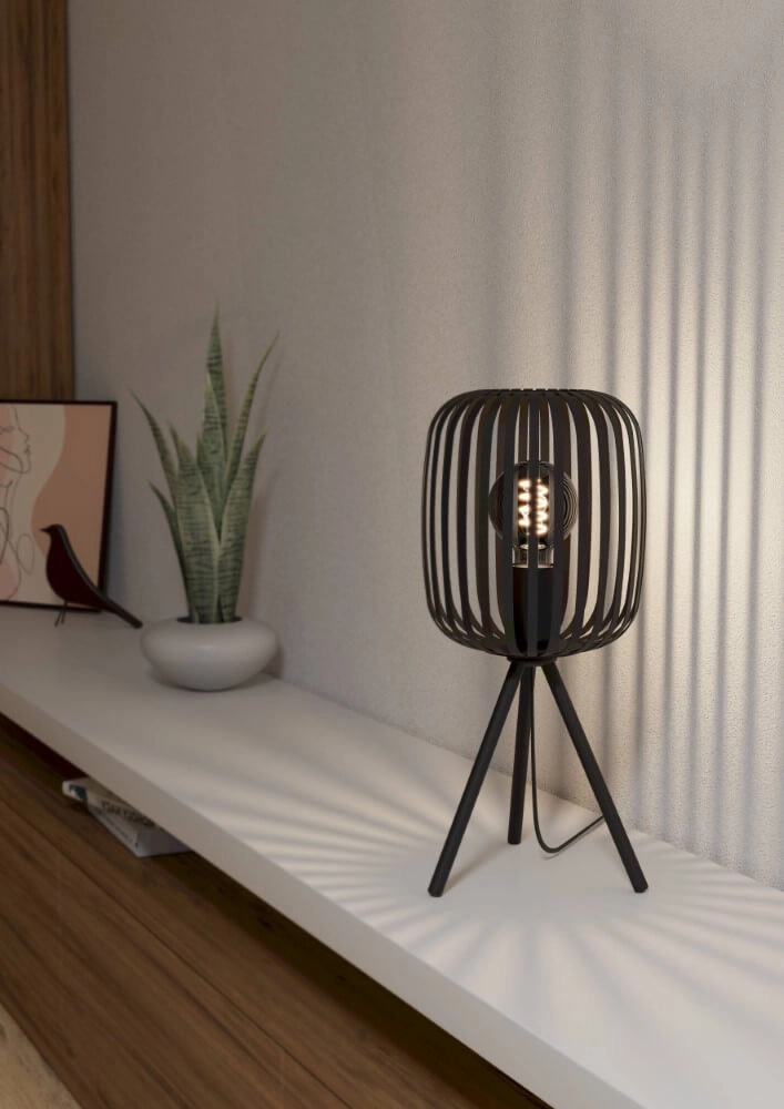 Black table lamp Romazzina Ø 20cm Eglo 9008606244485