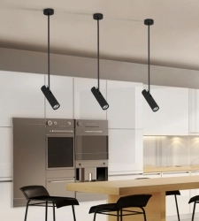 Black mounted spotlights