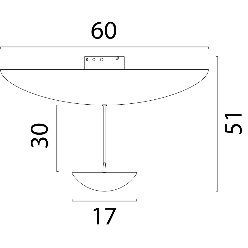 Ceiling lamp Zyan black with silver Ø 60cm Masterlight 8718121219110