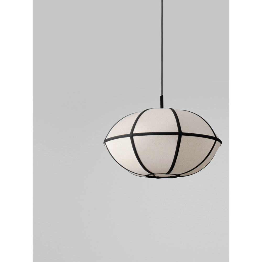Pendant lamp Brera black with white Ø 45cm Lyora 5212017493569