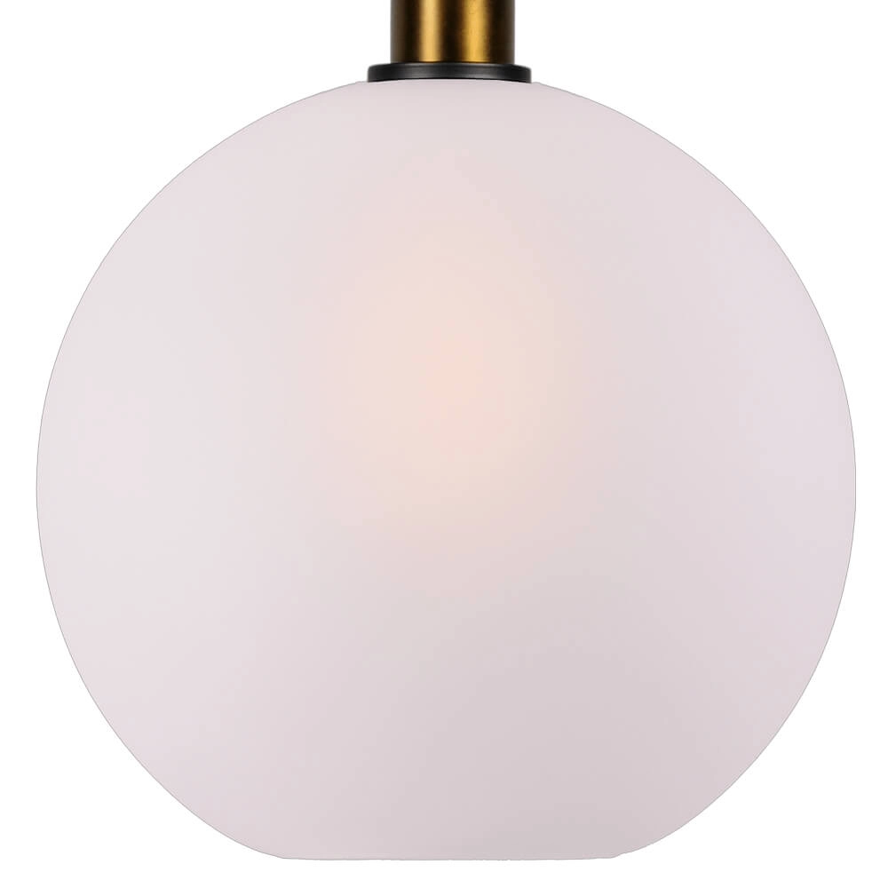 Hanging lamp Ø 30cm Bella 2 Antique brass with matt white glass Masterlight 8718121334141