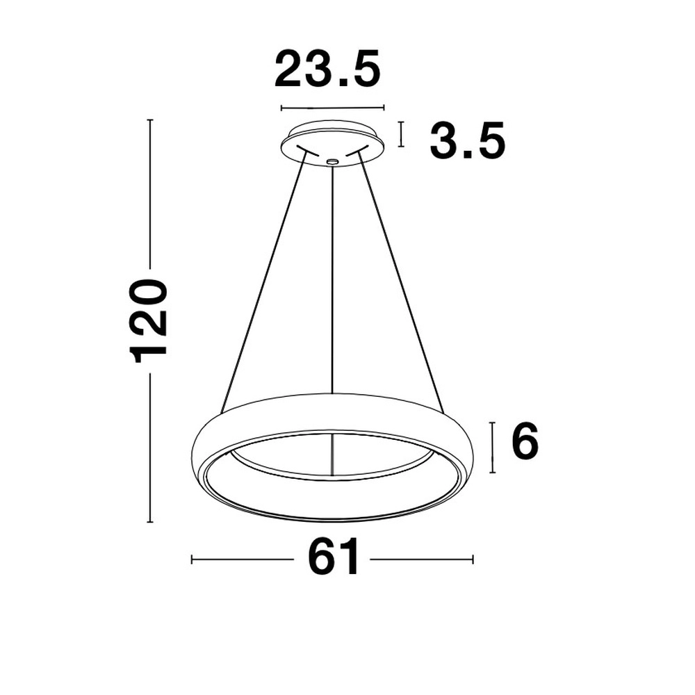 Design pendant lamp Albi coffee brown Ø 61cm Lyora 5212017414885