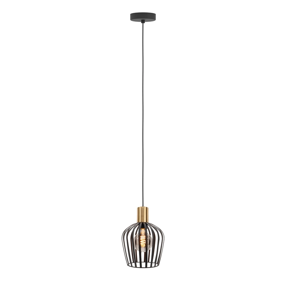 Pendant lamp Empoli black with gold - Ø 20cm Eglo 9008606299881