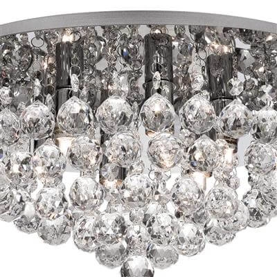 Ceiling chandelier Hanna 45cm chrome with crystal Searchlight 5013874355478