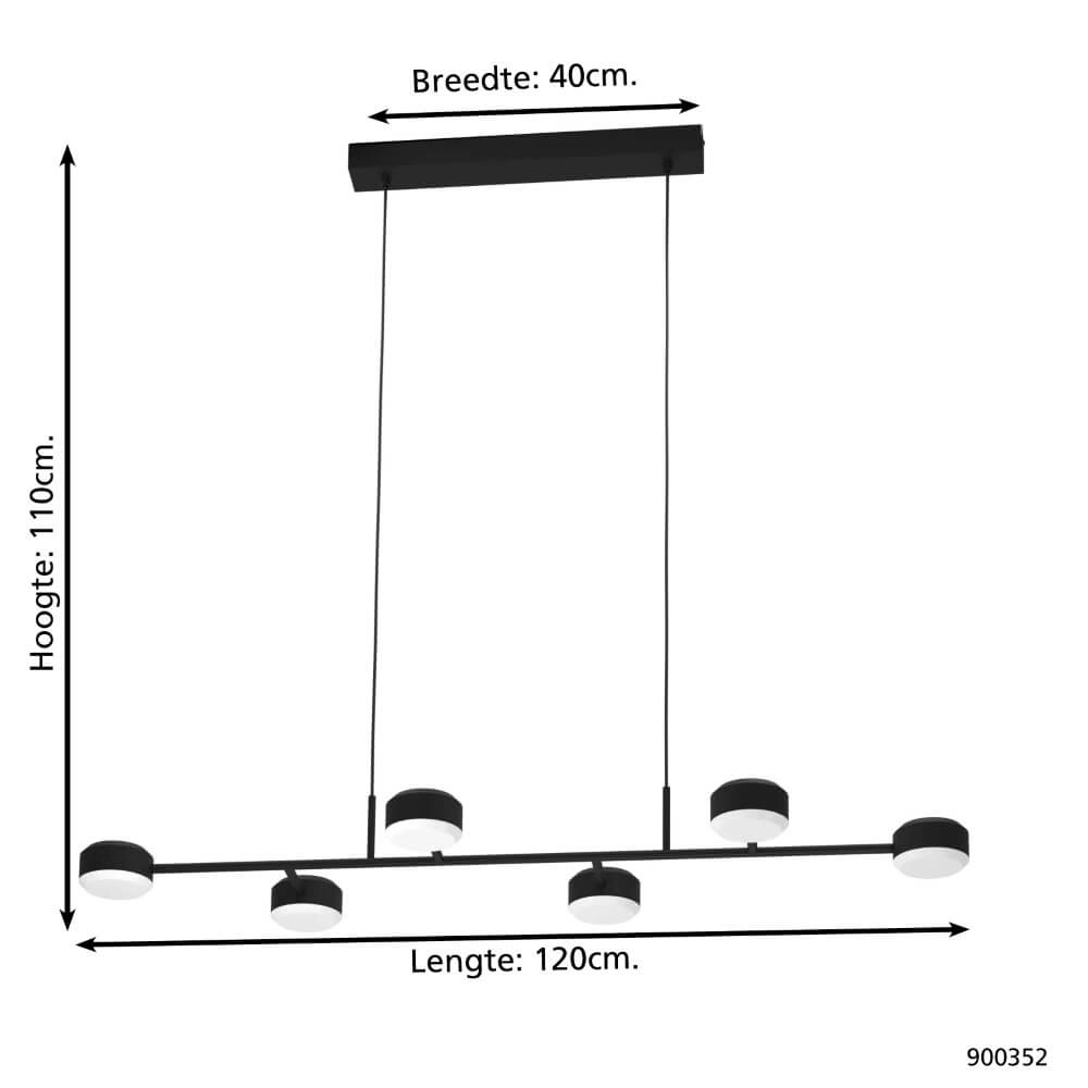 LED hanging lamp Clavellina black Eglo 9008606241095
