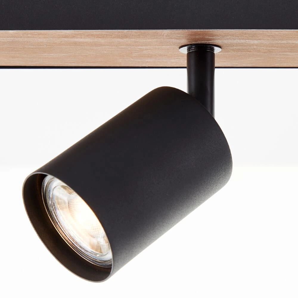 4-light lamp Jello Wood black with wood Brilliant 4004353428401
