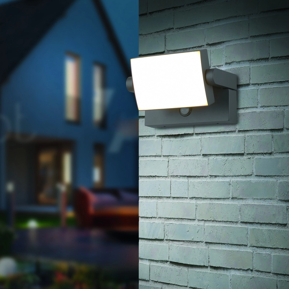 Directional wall lamp Kansas anthracite with sensor Trio 4017807603576
