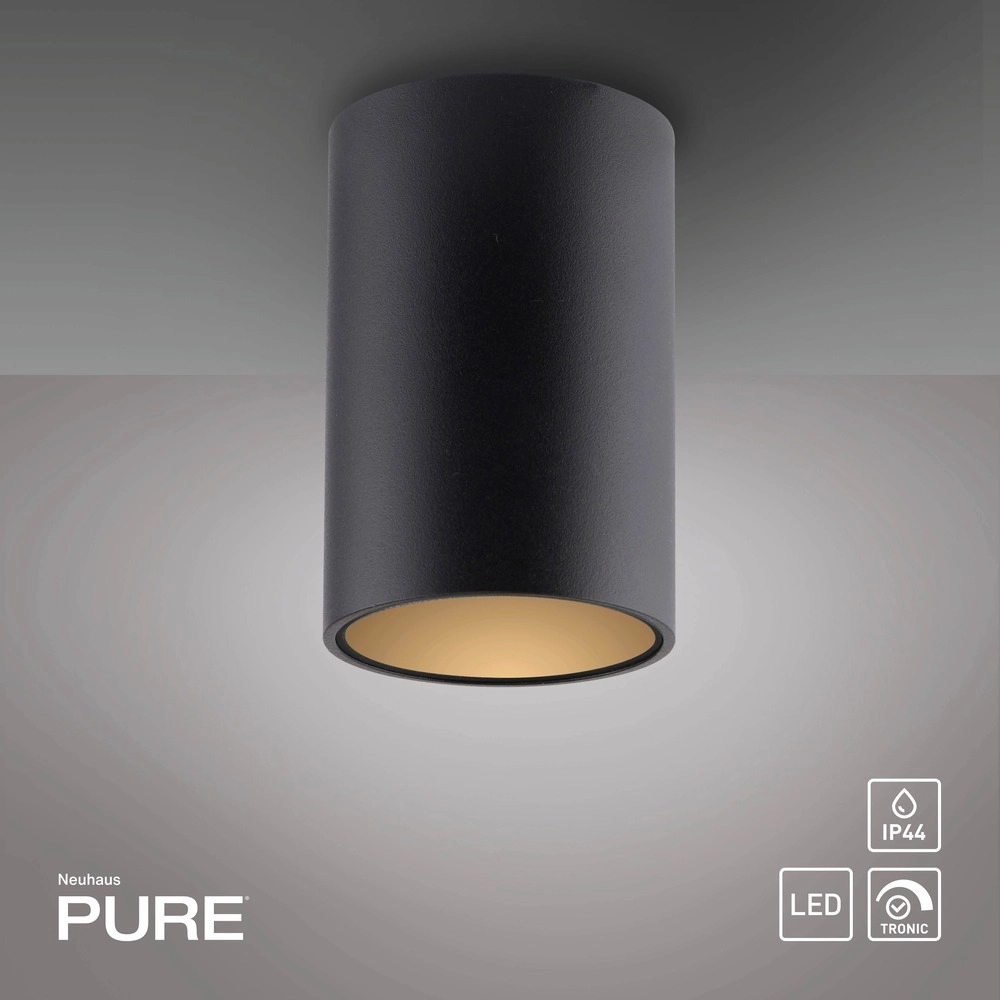 Ceiling surface-mounted spot Pure Point Ø 6cm - black pearl Paul Neuhaus 4012248395677