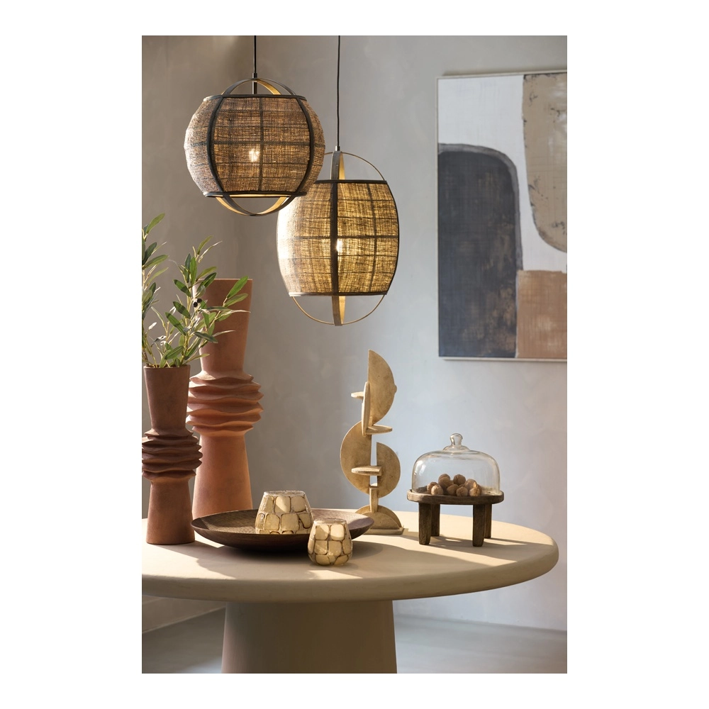 Country Pendant Lamp Bozona brown Ø 41cm Light & Living 8717807843939