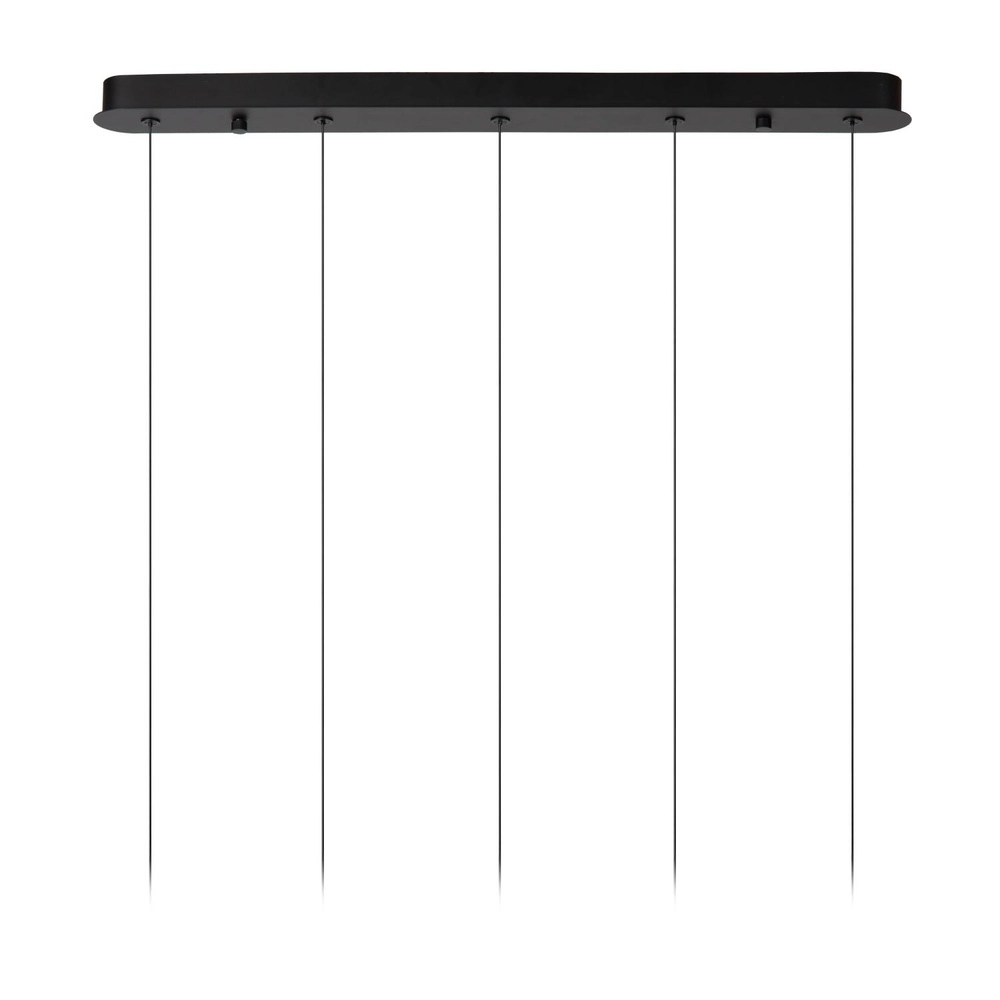 Design pendant lamp Kligande 5-light black straight Lucide 5411212134653