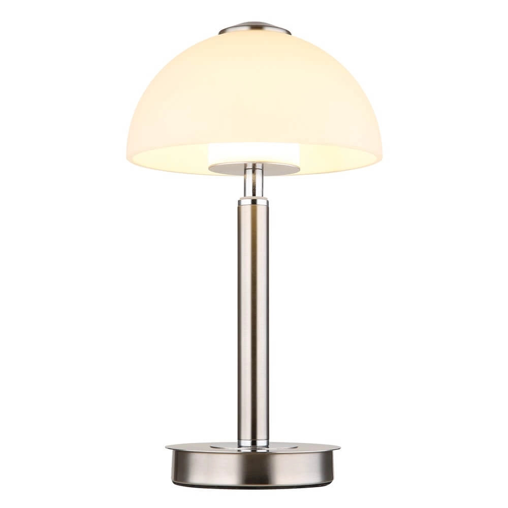 Table lamp Uldin nickel with white glass Globo 9007371446834