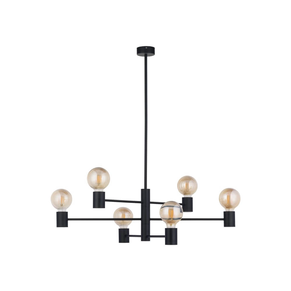 Black hanging lamp Radius 6-light Lyora 5903139793292