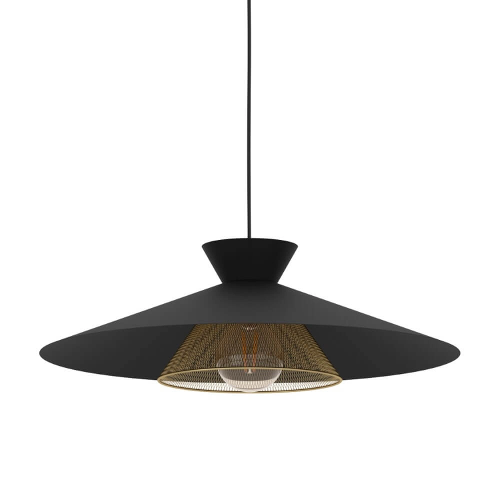 Black pendant lamp Grizedale Ø 50cm Eglo 9002759438852
