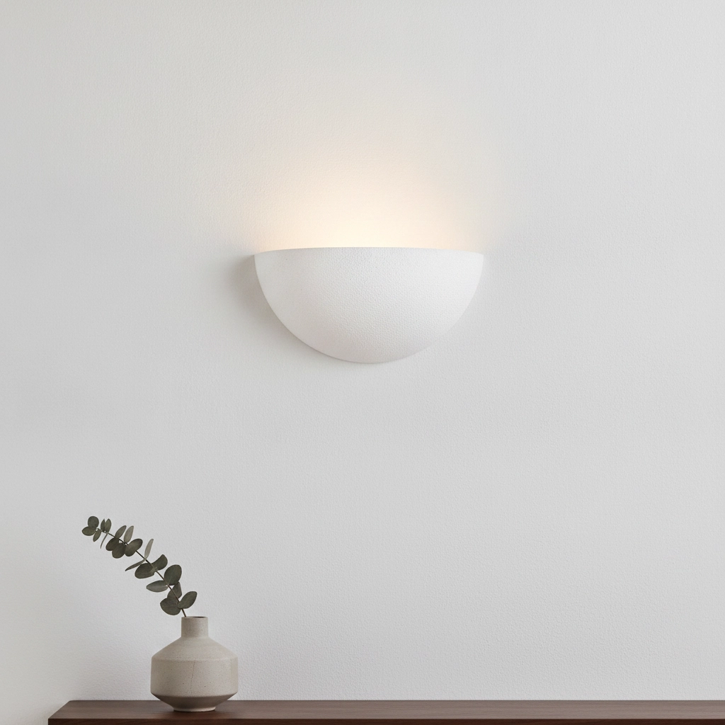 Oval wall lamp Thalpos white