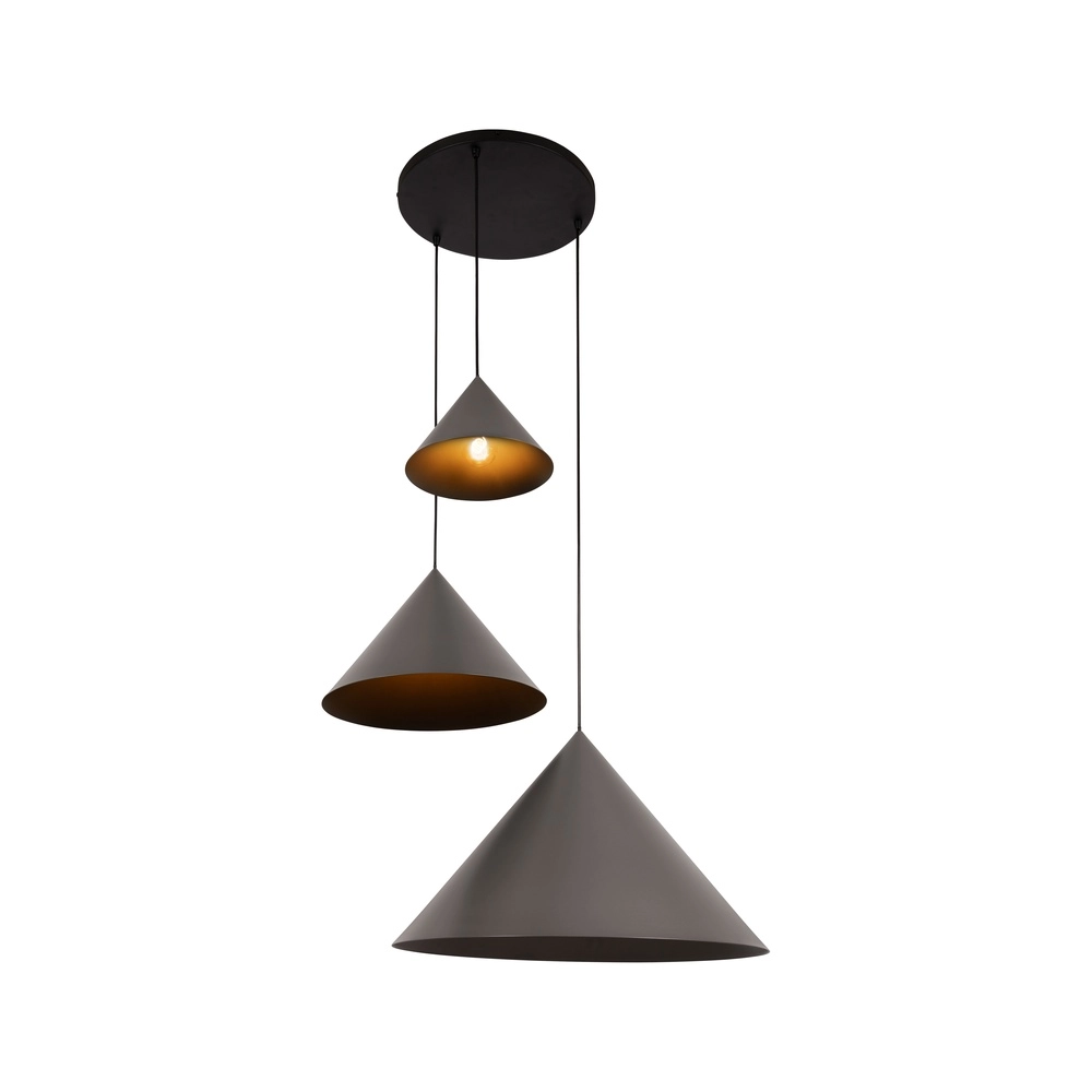 3-light vide pendant lamp Spitze grey