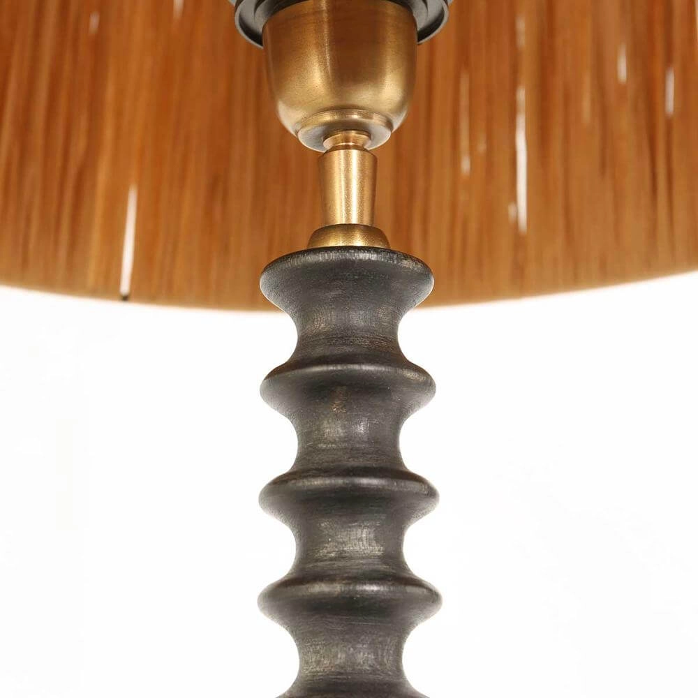 Unique table lamp Bois with straw-coloured hood Steinhauer 8712746172560