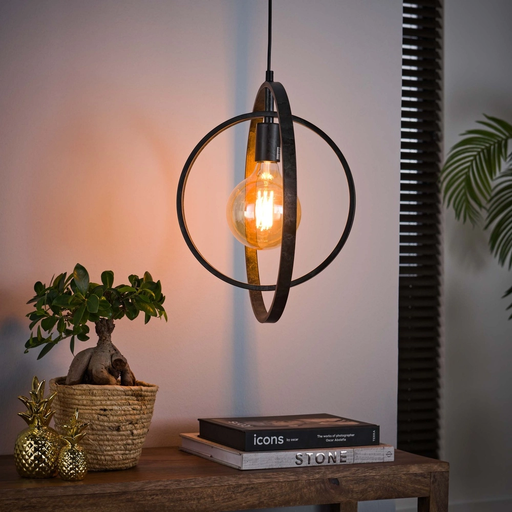 Modern pendant lamp Ø 40cm Turn charcoal