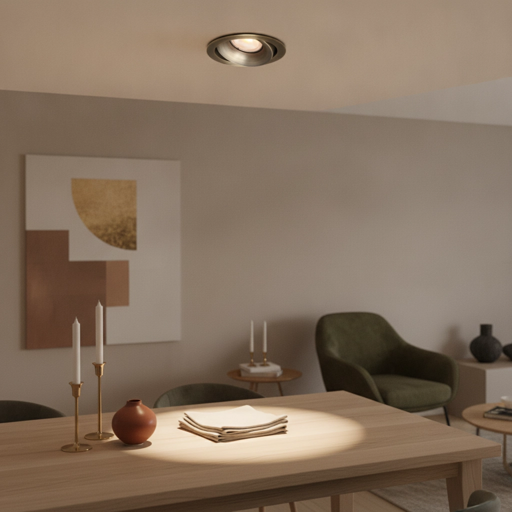 Round recessed spotlight Alice antique bronze