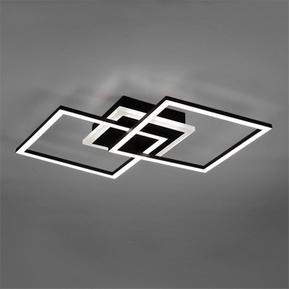 Square ceiling lamp Venida 57cm black Trio 4017807445084