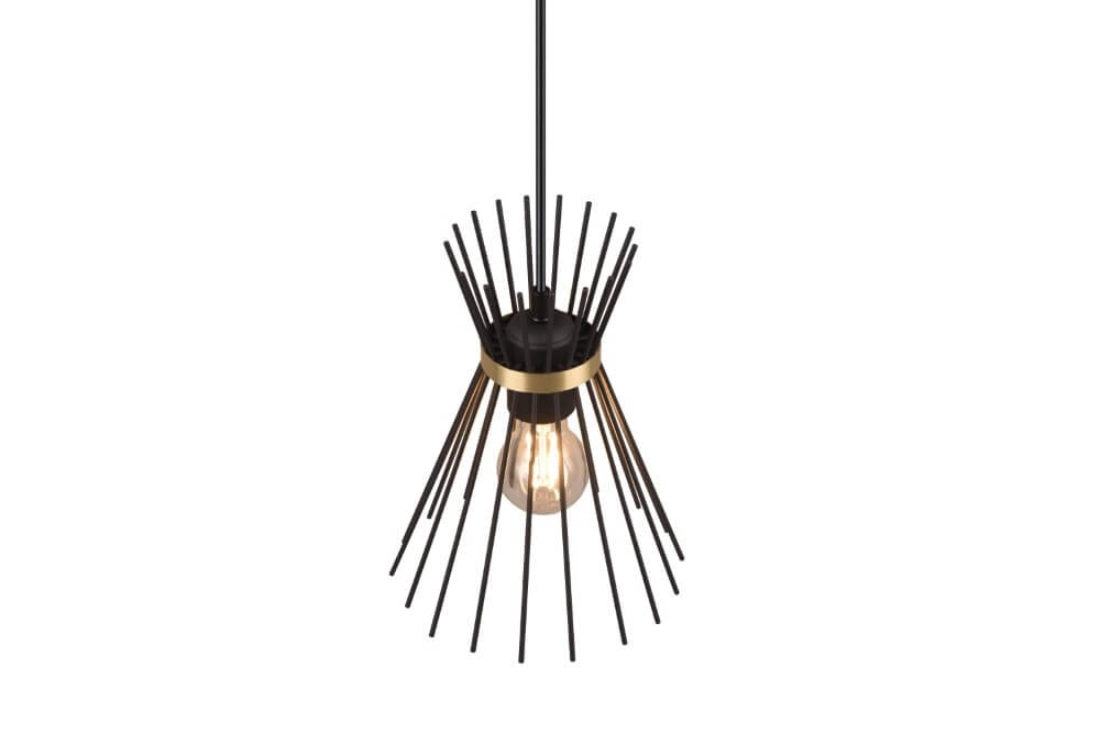 Hanging lamp Rod design black Trio 4017807576788